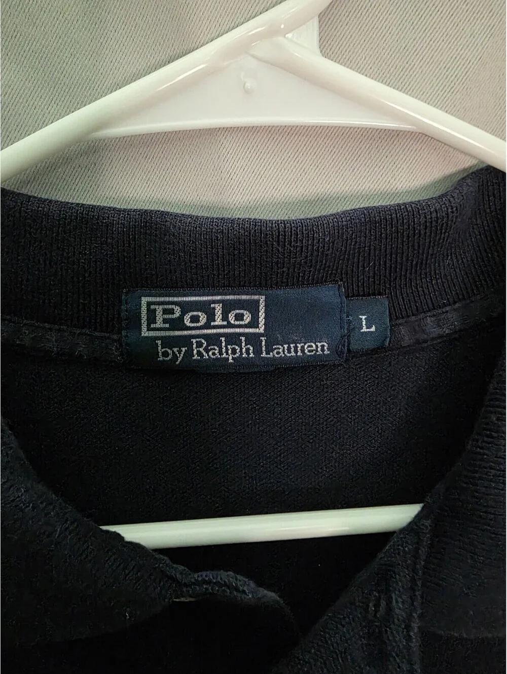 Polo Ralph Lauren Mens Custom Fit Slim Polo Shirt Navy Blue Red Pony Size L